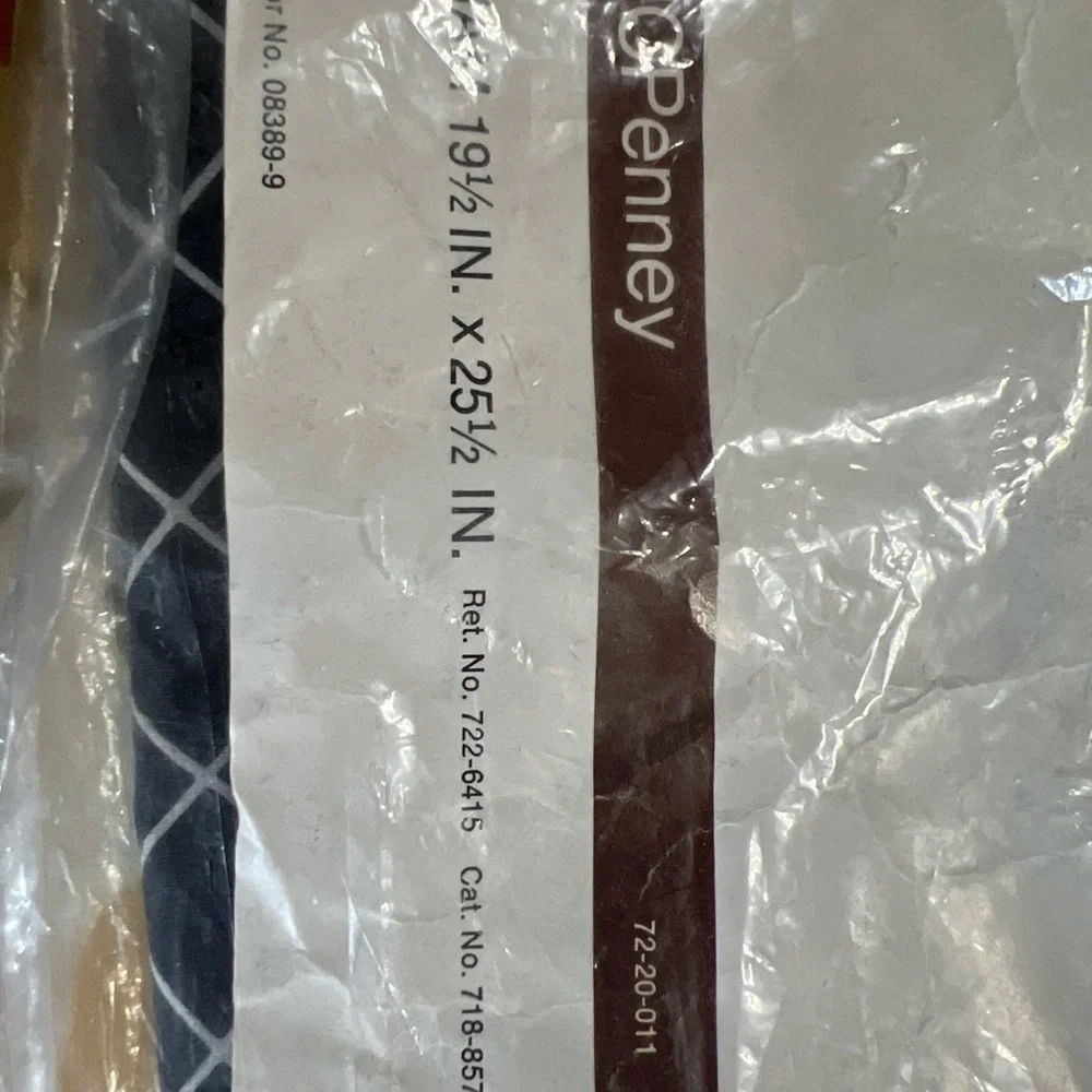 Pillow Sham On The Square 19.5” X 25.5”Vintage Charcoal White 64394 NOS‎ NEW